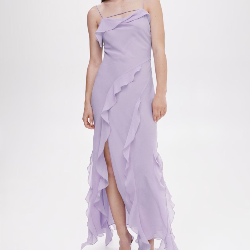 Mango Purple Asymmetrical Dress